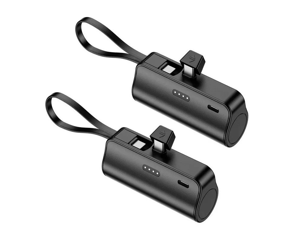 AeroAxis 2 in 1 5000mAh Powerbank Tragbar Ladegerät Externer Akku für Handy Powerbank 5000 mAh, Kompakt & Leicht, Ideal für Reisen,Outdoor