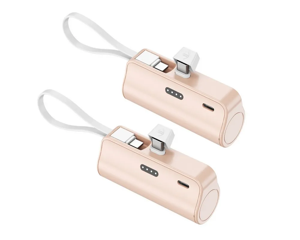AeroAxis 2 in 1 5000mAh Powerbank Tragbar Ladegerät Externer Akku für Handy Powerbank 5000 mAh, Kompakt & Leicht, Ideal für Reisen,Outdoor