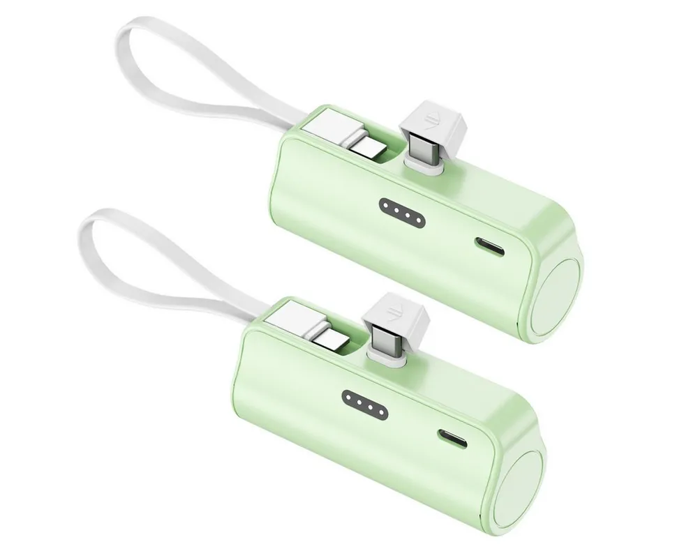 AeroAxis 2 in 1 5000mAh Powerbank Tragbar Ladegerät Externer Akku für Handy Powerbank 5000 mAh, Kompakt & Leicht, Ideal für Reisen,Outdoor