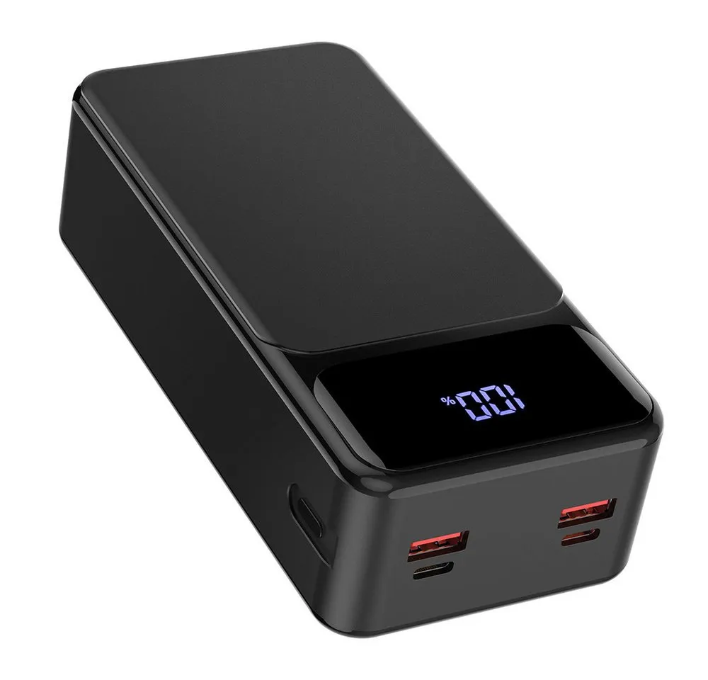 AeroAxis 50000mAh Powerbank 22,5W Schnellladung, 3 Ausgänge:Typ-C & 2 x USB-A Powerbank Schnellladefunktion 50000 mAh, 3 Ausgänge, Externer Akku für iPhone, Android, Reisen, Outdoor