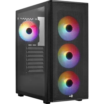 PC-Gehäuse Aerocool Designer RGB Midi Tower mit 345 mm GPU Unterstützung
