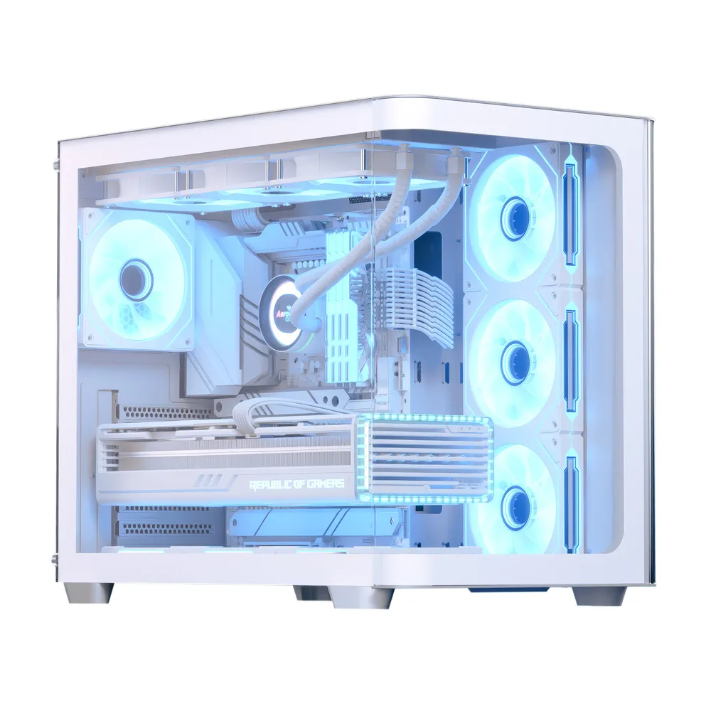 PC-Gehäuse AeroCool P500C ACCM-PN01043.21 Weiß ARGB Glas PWM PC-Gehäuse AeroCool P500C ACCM-PN01043.21 Weiß ARGB Glas PWM
