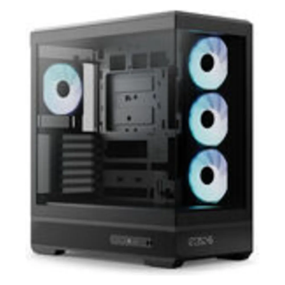 PC-Gehäuse Aerocool P500B Digi Midi Tower Glaspanel ARGB LED-Anzeige