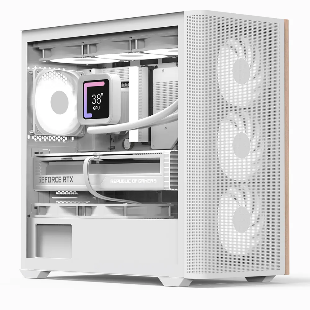 Mini-Tower Aerocool D301A Weiß RGB Mesh 46L µATX ITX PC-Gehäuse