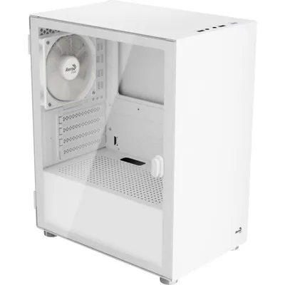 PC-Gehäuse Aerocool CS-111 Mini-Tower Weiß mit Glasseite