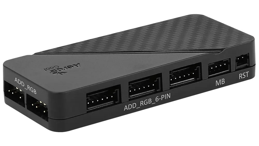 Lüfterhub Aerocool H66F Schwarz 6x Fan Ports 2x 5V ARGB SATA-Anschluss