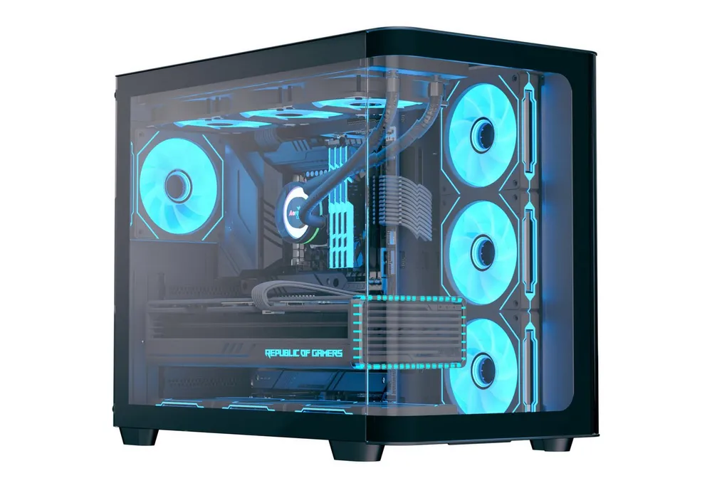 Aerocool PC-Gehäuse Aerocool P500C-G-BK-v1, Tower-Gehäuse, (Tempered
