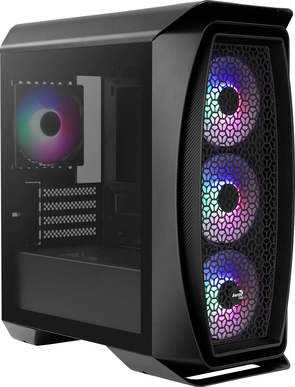 Aerocool Aero One Mini Frost gehärtetes Glas USB 3.0 RGB schwarz