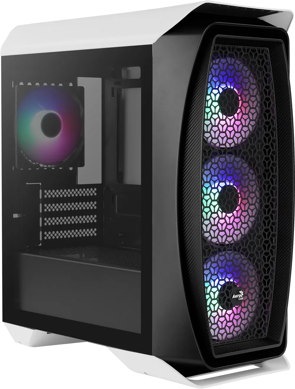 Aerocool Aero One Mini Frost Tempered Glass USB 3.1 RGB weiß