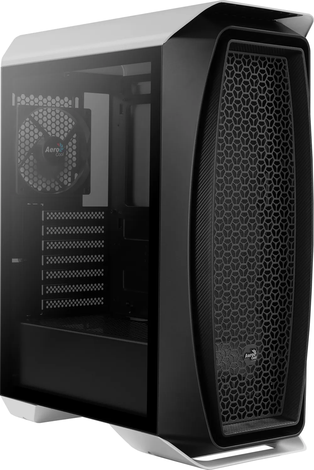 Aerocool Aero One Tempered Glass USB 3.1 Weiß