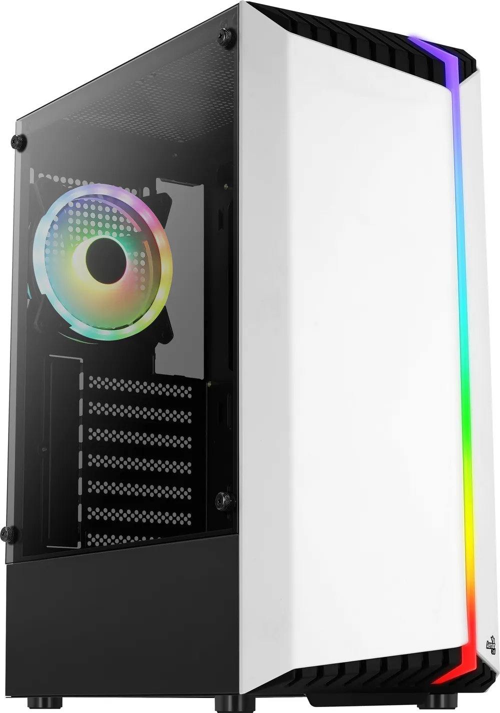 Aerocool Bionic V2 RGB gehärtetes Glas USB 3.0 Weiß