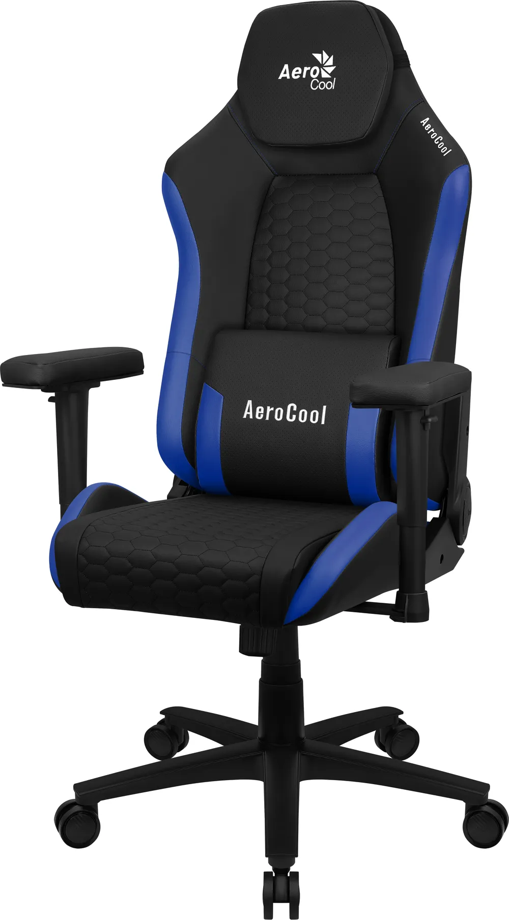 Aerocool Crown Gaming-Stuhl, blaues Leder