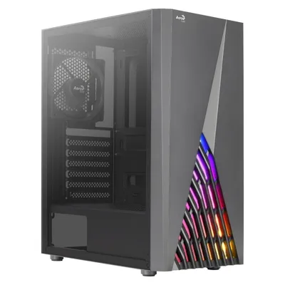 Aerocool Delta Tempered Glass RGB USB 3.0 Schwarz