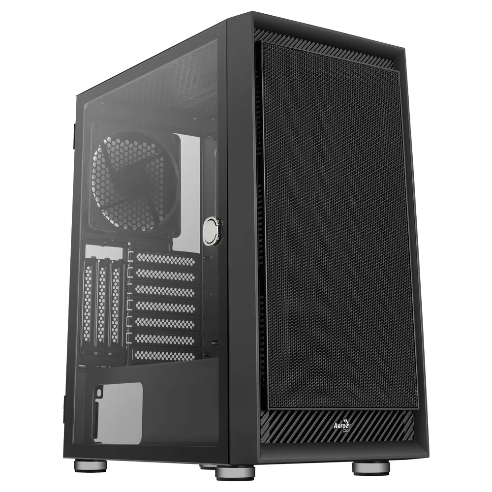 Aerocool Graphite Tempered Glass USB 3.0 Schwarz