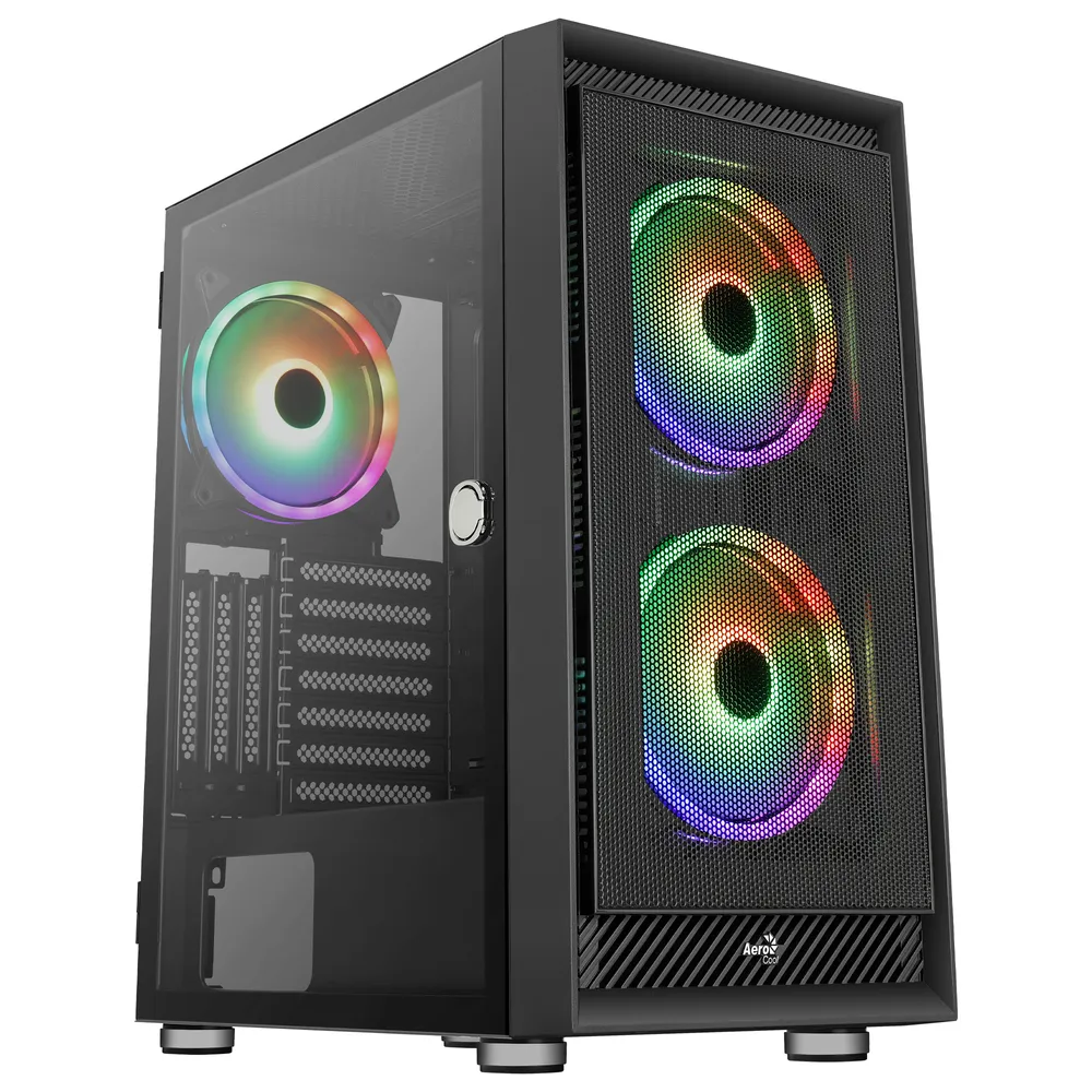 Aerocool Graphite ARGB gehärtetes Glas USB 3.0 schwarz