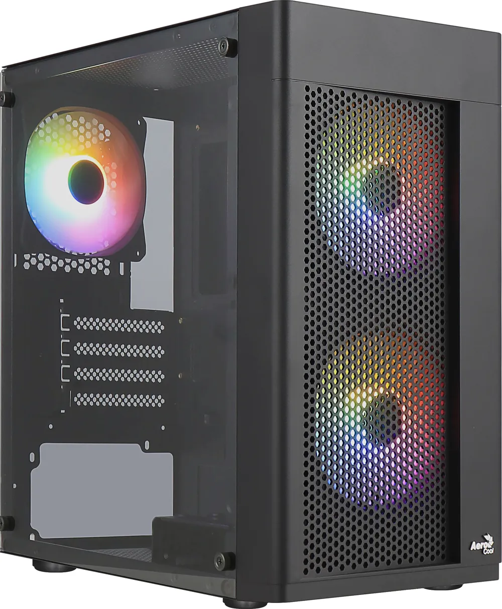 Aerocool HEXFORMBKV2 FRGB gehärtetes Glas USB 3.0 Schwarz