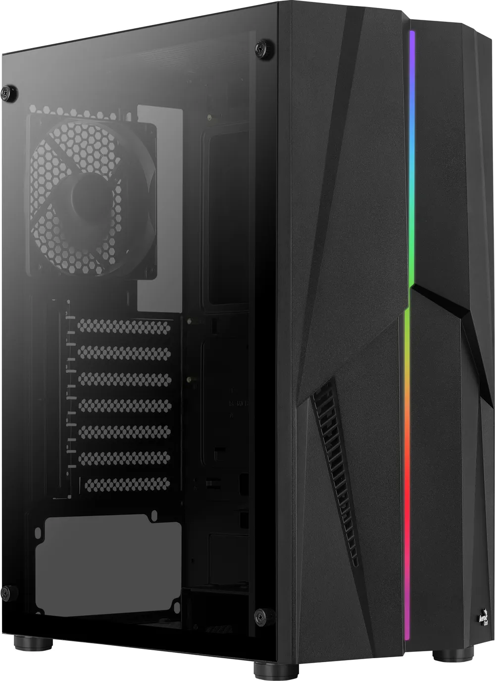 Aerocool Tempered Glass Wick USB 3.1 RGB Schwarz