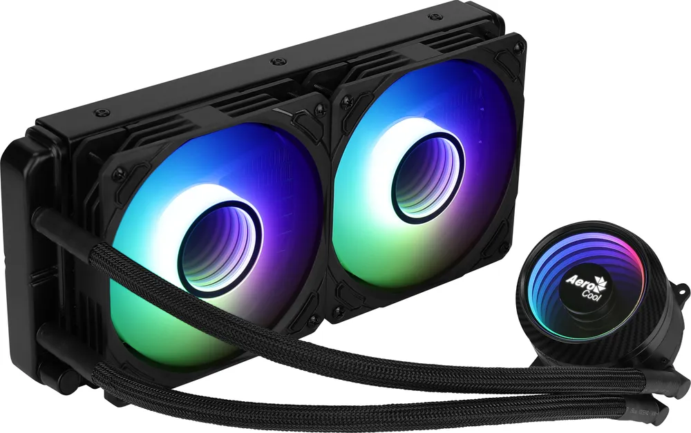 Refrigeración Líquida Aerocool Mirage L240 240mm 2 Lüfter RGB Infinity Mirror