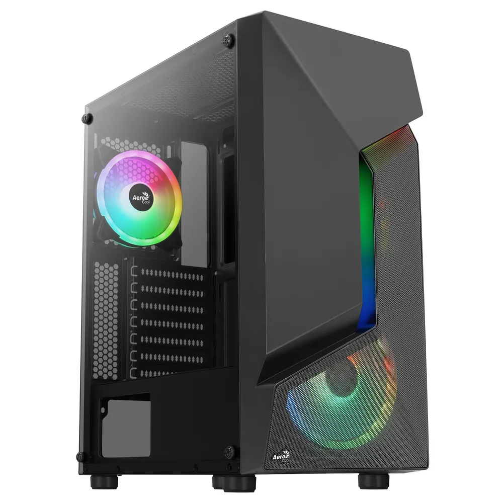 Aerocool SCAPEBKV3 RGB gehärtetes Glas USB 3.0 Schwarz
