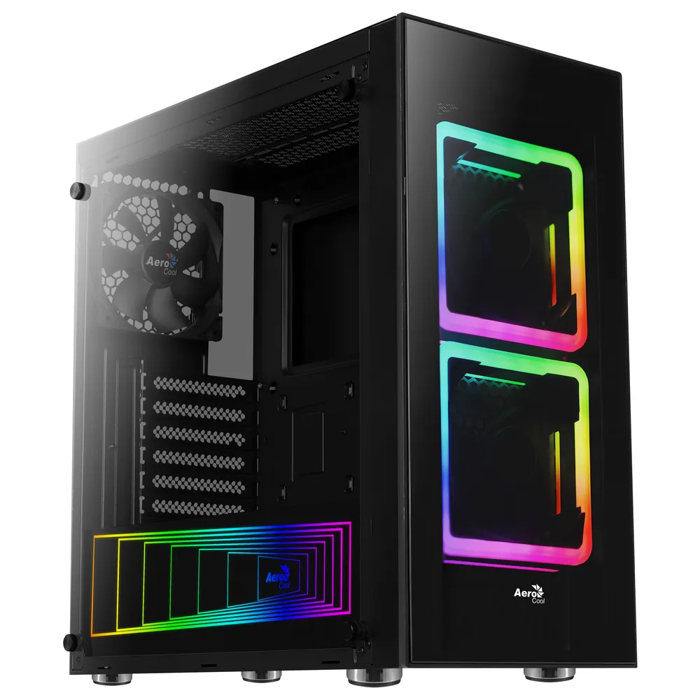 Aerocool Tor RGB Tempered Glass USB 3.0 Schwarz