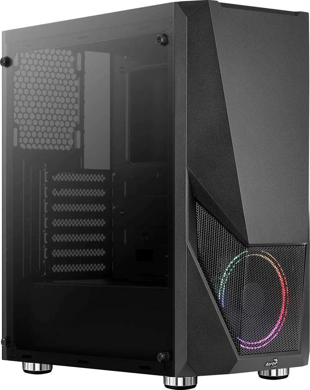 Aerocool Zauron Tempered Glass USB 3.1 RGB Schwarz