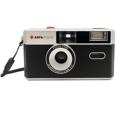 AgfaPhoto 603000 Filmkamera Kompakt-Filmkamera 35 mm Schwarz, Silber