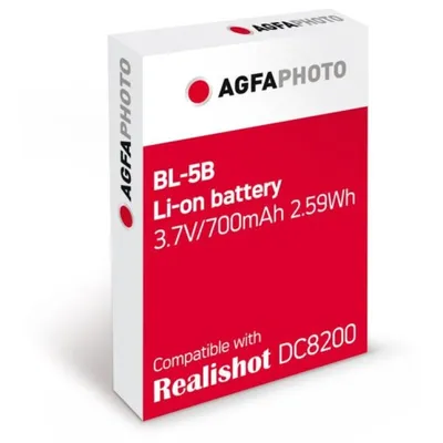 Agfaphoto ABL5B Li-on-Akku, kompatibel mit Agfa DC8200 Kompaktkamera