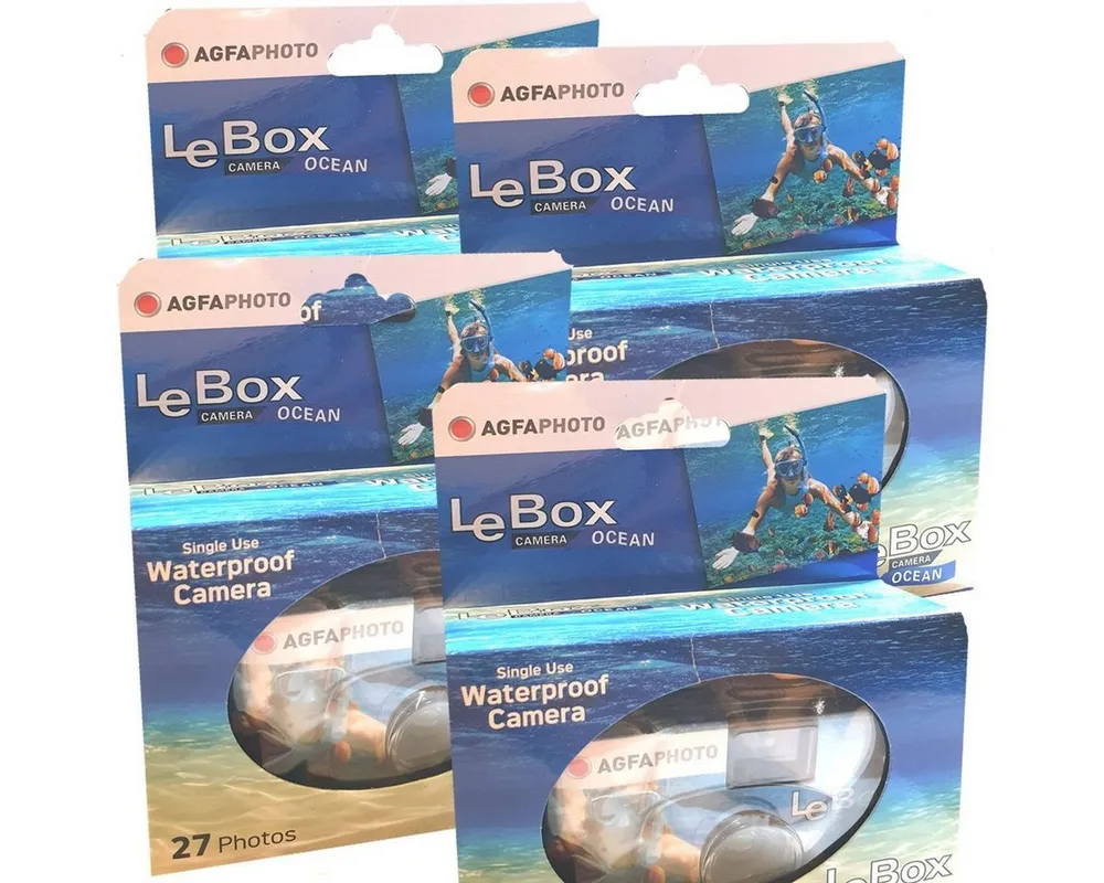 AgfaPhoto 4x Einwegkamera Agfa LeBox Ocean Einwegkamera