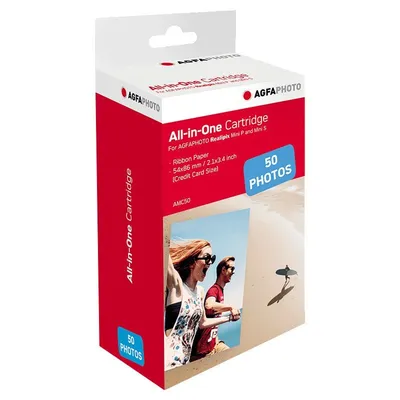 AgfaPhoto AMC50 Fotopapier-Kartusche, 50 Blatt, kompatibel mit Realipix/Kodak