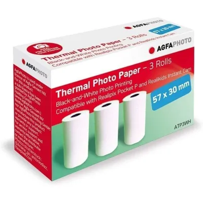 Sofortbildfilm Agfaphoto ATP3WH 3 Rollen 57 x 30 mm kompatibel Realipix Pocket P