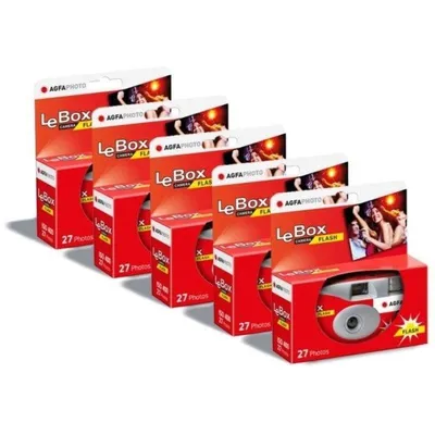 Cámara Analógica Agfaphoto LeBox Einwegkamera Flash 31mm 27 Aufnahmen Grün
