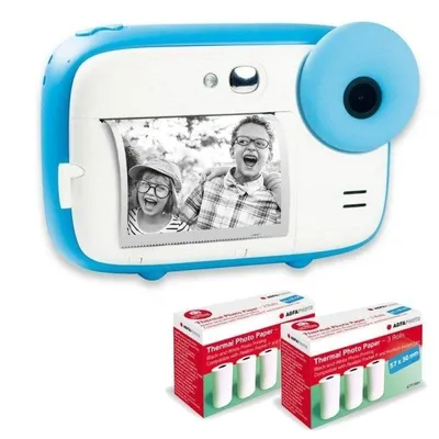 Cámara Instantánea Agfaphoto Realikids Flash Filter Selfie LCD Blau