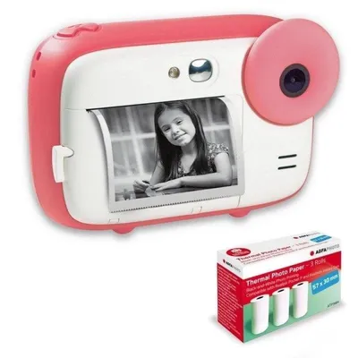 Cámara Instantánea Agfaphoto Realikids Instant Cam Blitz 16 Filter 3 Rollen Rosa