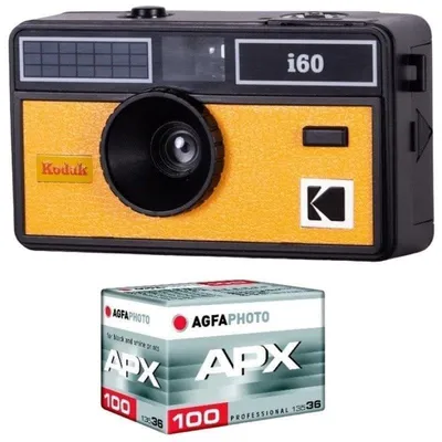 Cámara Analógica Agfaphoto Kodak i60 35mm Wiederverwendbar Objektiv 31mm F/10 Blitz