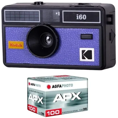 Kamera Agfaphoto i60 35mm Blau mit ISO 100 Film 36 Aufnahmen