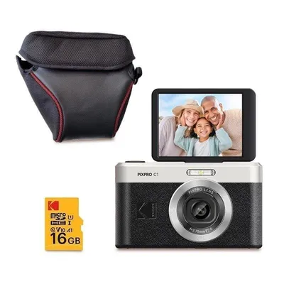 Kompaktkamera Agfaphoto Pixpro C1 13MP Zoom 4x USB-C Filmset und Tasche