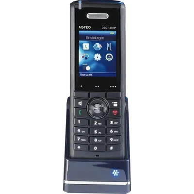 Telefon AGFEO DECT 60 IP Schwarz 100 Kontakte Display 2 Zoll