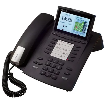 Analogtelefon AGFEO ST 45 1000 Einträge Anruferkennung Schwarz