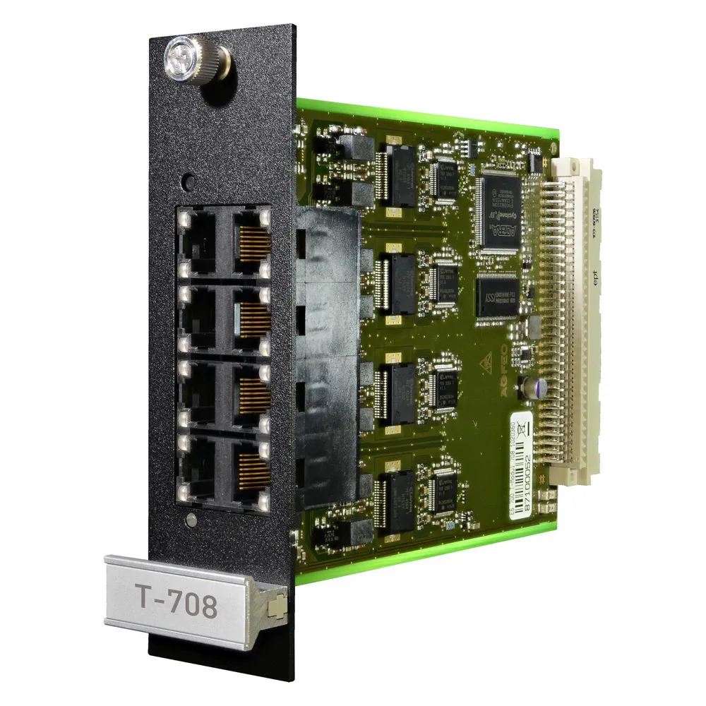 Modul AGFEO T-708 für Telefonanlage Schwarz und Grün