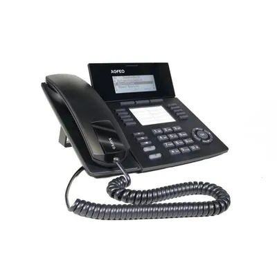 Telefon AGFEO ST 53 Schwarz 5000 Kontakte PoE Freisprechen