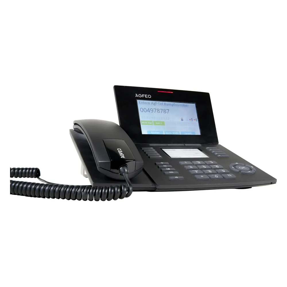 IP-Telefon AGFEO ST 56 Schwarz LCD 5000 Kontakte PoE