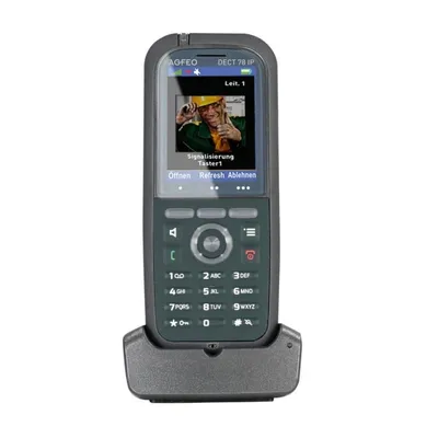 Telefon AGFEO DECT 78 IP Grau TFT-Display Kabellos Bluetooth