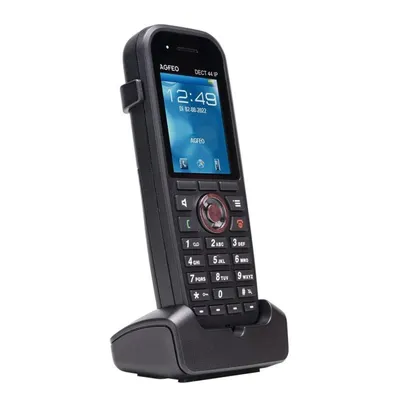 Telefon AGFEO DECT 44 IP Schwarz Kabellos TFT Display 2 Zoll