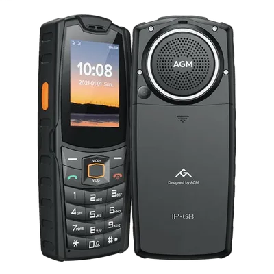 AGM M6, Schwarz, Robustes Tastaturhandy Handy