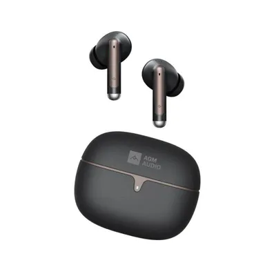 Kopfhörer AGM Buds 5 kabellos Bluetooth mit Geräuschunterdrückung Schwarz