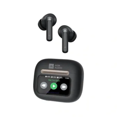 Kopfhörer AGM Buds 9 kabellos Bluetooth mit Geräuschunterdrückung Schwarz