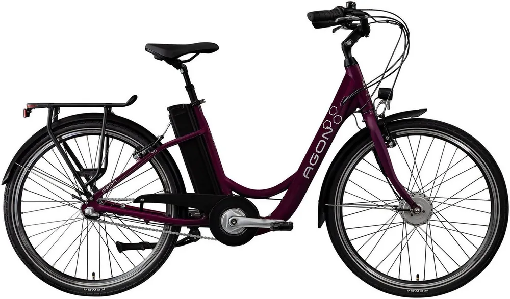 AGON E-Bike Cityrad Axis, 3 Gang, Nabenschaltung, Frontmotor, 536 Wh, Pedelec, Elektrofahrrad für Damen u. Herren