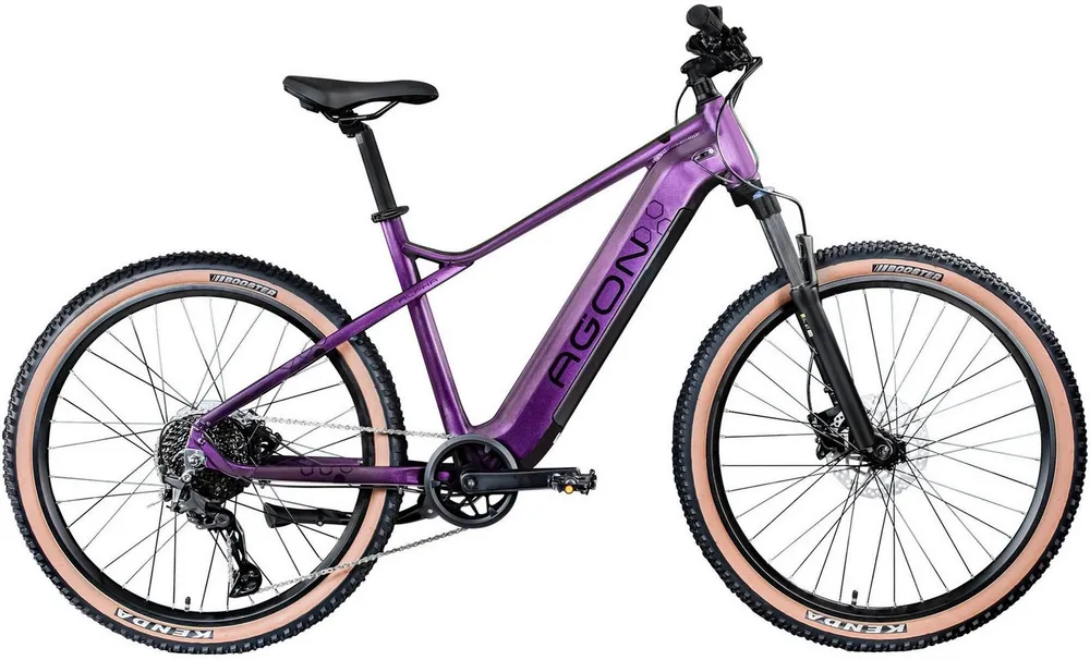AGON E-Bike Mountainbike Alpha, 10 Gang Shimano Deore SGS T6000 Schaltwerk, Kettenschaltung, Heckmotor, 540 Wh, Pedelec, Elektrofahrrad für Damen u. Herren, MTB
