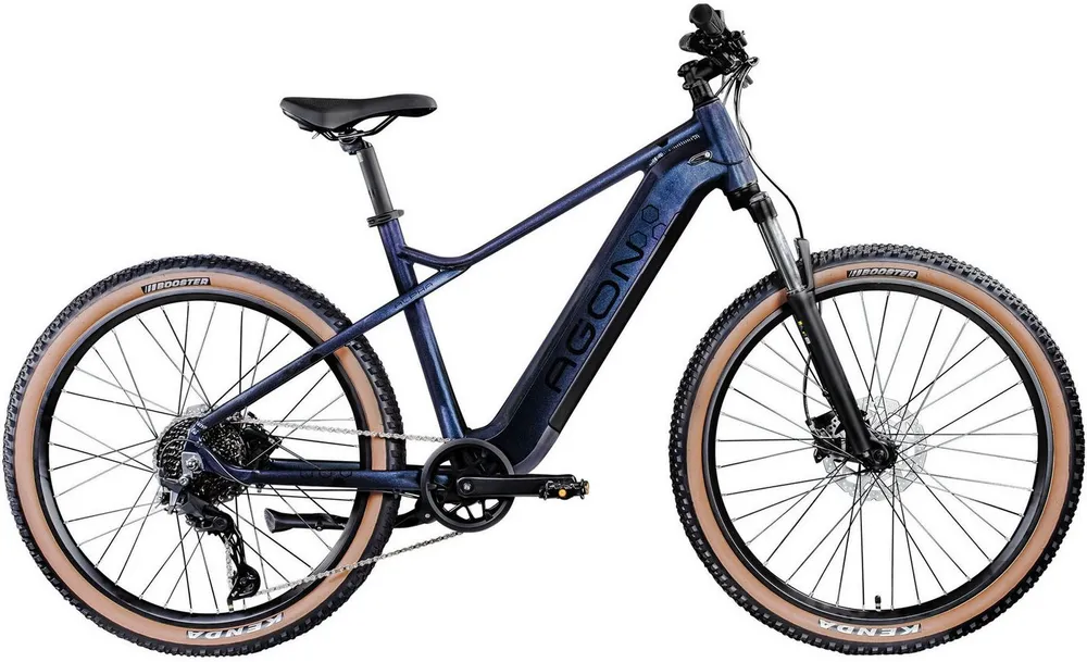 AGON E-Bike Mountainbike Alpha, 10 Gang Shimano Deore SGS T6000 Schaltwerk, Kettenschaltung, Heckmotor, 540 Wh, Pedelec, Elektrofahrrad für Damen u. Herren, MTB