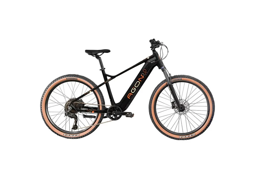 AGON E-Bike Mountainbike Alpha, 10 Gang Shimano Deore SGS T6000 Schaltwerk, Kettenschaltung, Heckmotor, 540 Wh, E Bike Mountainbike Herren oder Damen 160 - 185 cm